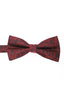Burgundy Base Navy Floral Jacquard Men's Bow Tie