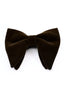 Brown Velvet Large Pointed Bow Tie For Men