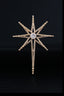 Gold Beaded Star Crystal Lapel Pin For Men