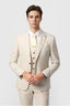 Ecru Slim Fit 3 Pieces Notched Lapel Men Suit