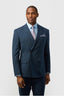 Modern Navy Peaked Lapel Double Breasted Men Suits