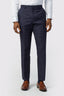 Navy Linen Men's Suit Trousers