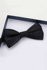 Classic Black Satin Bow Tie