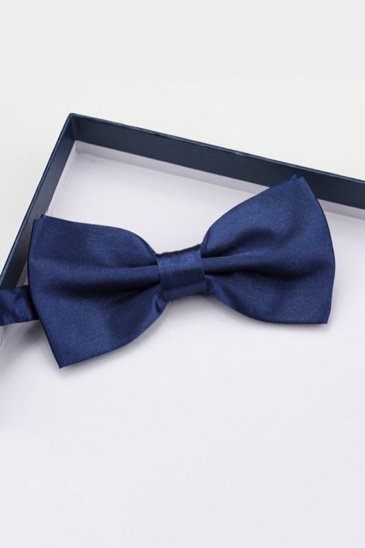 Stylish Navy Satin Bow Tie Main image