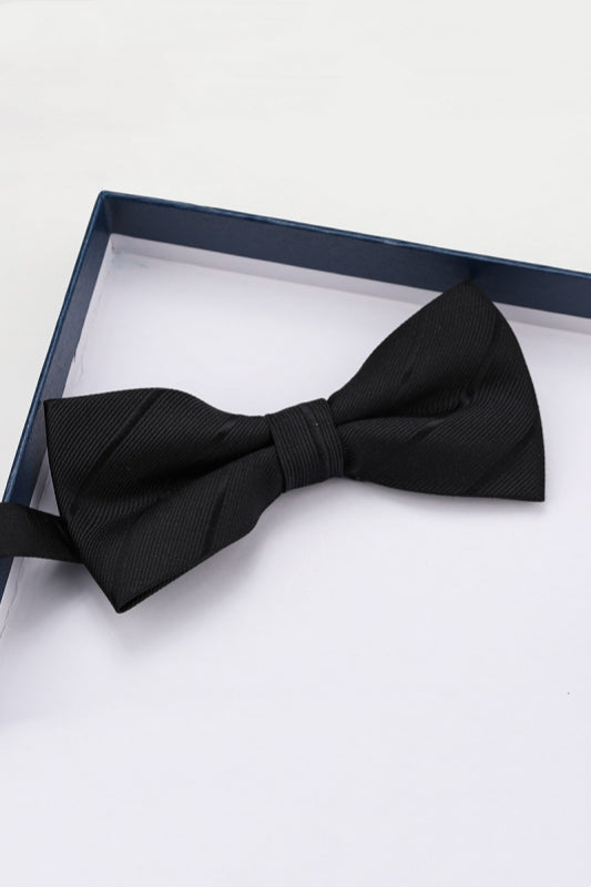 Black Chic Striped Bow Tie Main image