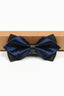 Two-Tone Navy Pointed Men's Bow Tie