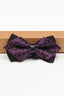 Purple Plaid Double Layer Pointed Men's Bow Tie