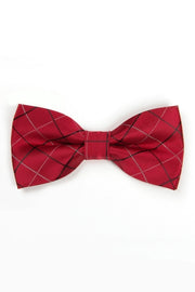 Stylish Red Check Formal Bow Tie