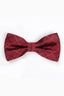 Burgundy Check Formal Bow Tie