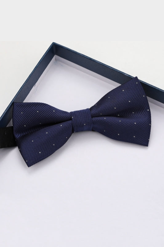Navy White Dot Men's Bow Tie Main image