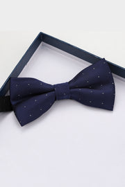 Navy White Dot Men's Bow Tie