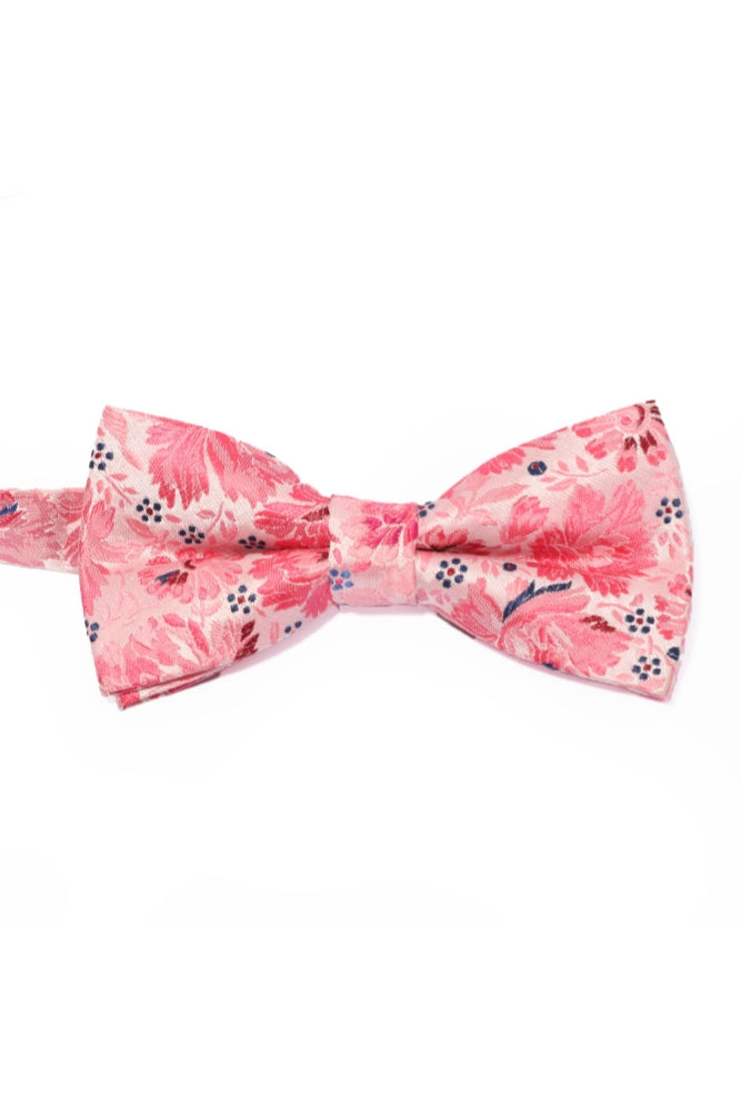 Charming Pink Floral Jacquard Men's Bow Tie