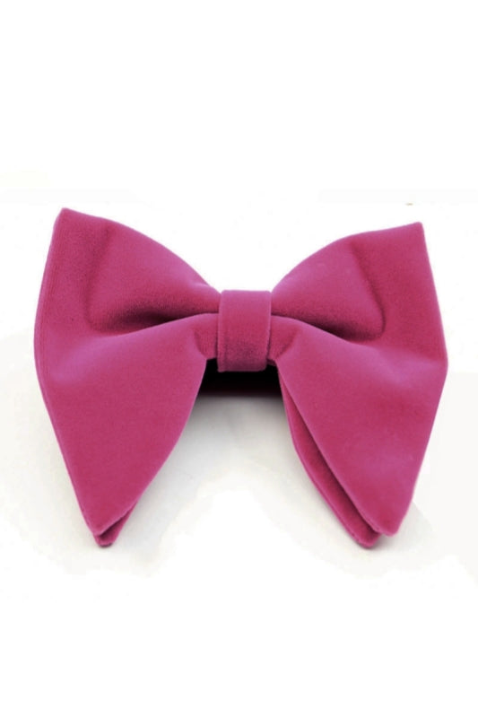 Rose Red Velvet Large Pointed Bow Tie For Men Main image