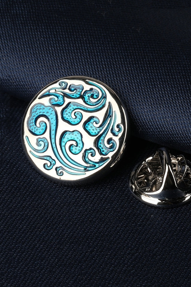 Blue Cloud Pattern Enamel Men's Lapel Pin Main image