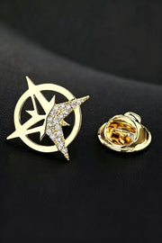Gold Six-pointed Star Men's Lapel Pin