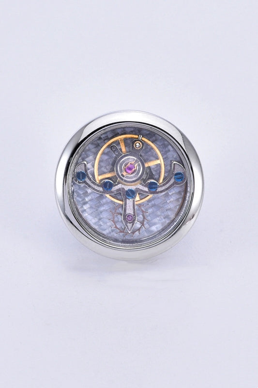 Vintage Silver Mechanical Lapel Pin For Men Main image