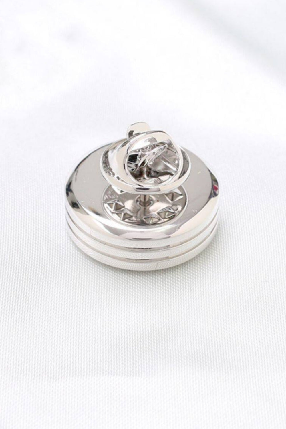 Vintage Silver Mechanical Lapel Pin For Men