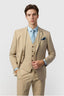 Khaki Stylish Notched Lapel 3 Pieces Men Suit