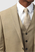 Chic Light Brown 3 Pieces Notched Lapel Men's Suits