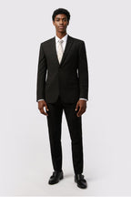 Bespoke Black Notched Lapel Men Suits With Waistcoat