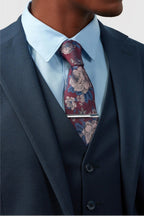 Latest Navy Notched Lapel 3 Pieces Men Suit