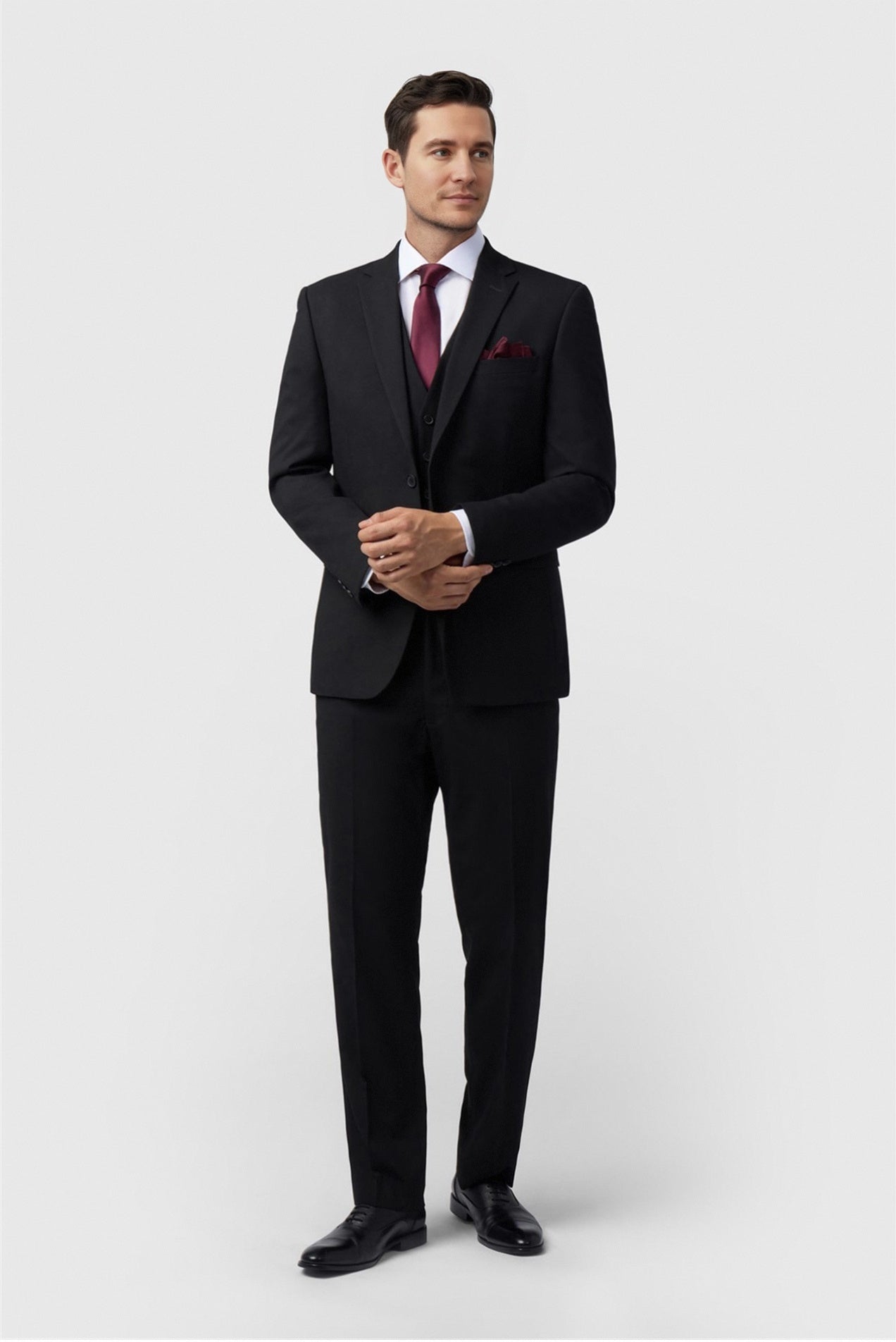 Black Newest Notched Lapel 3 Pieces Suit For Men Secondary image