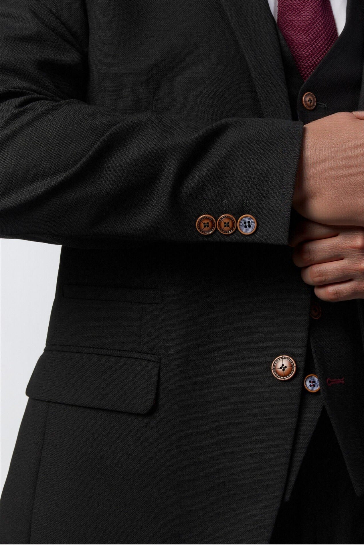 Formal Black 3 Pieces Notched Lapel Men Suits