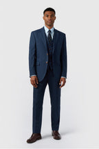 Latest Navy Notched Lapel Men Suits With Waistcoat