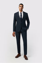 Classic Navy Notched Lapel Men Suits With Waistcoat