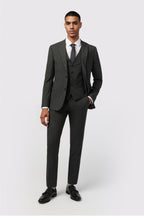 Newest Charcoal Notched Lapel 3 Pieces Men Suits