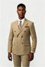 Chic Light Brown Double Breasted Peaked Lapel Men Suits