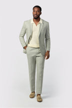 Light Sage Green 3 Pieces Notched Lapel Suits For Men