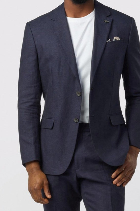 Glamorous Navy 3 Pieces Notched Lapel Men Suits