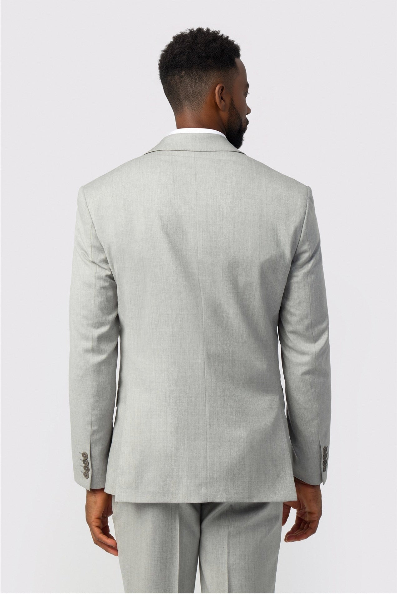 Gray Latest 3 Pieces Notched Lapel Close Fitting Men Suits