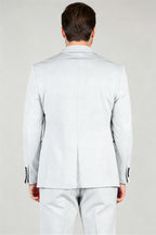 New Arrival Gray 3 Pieces Notched Lapel Checked Men Suits