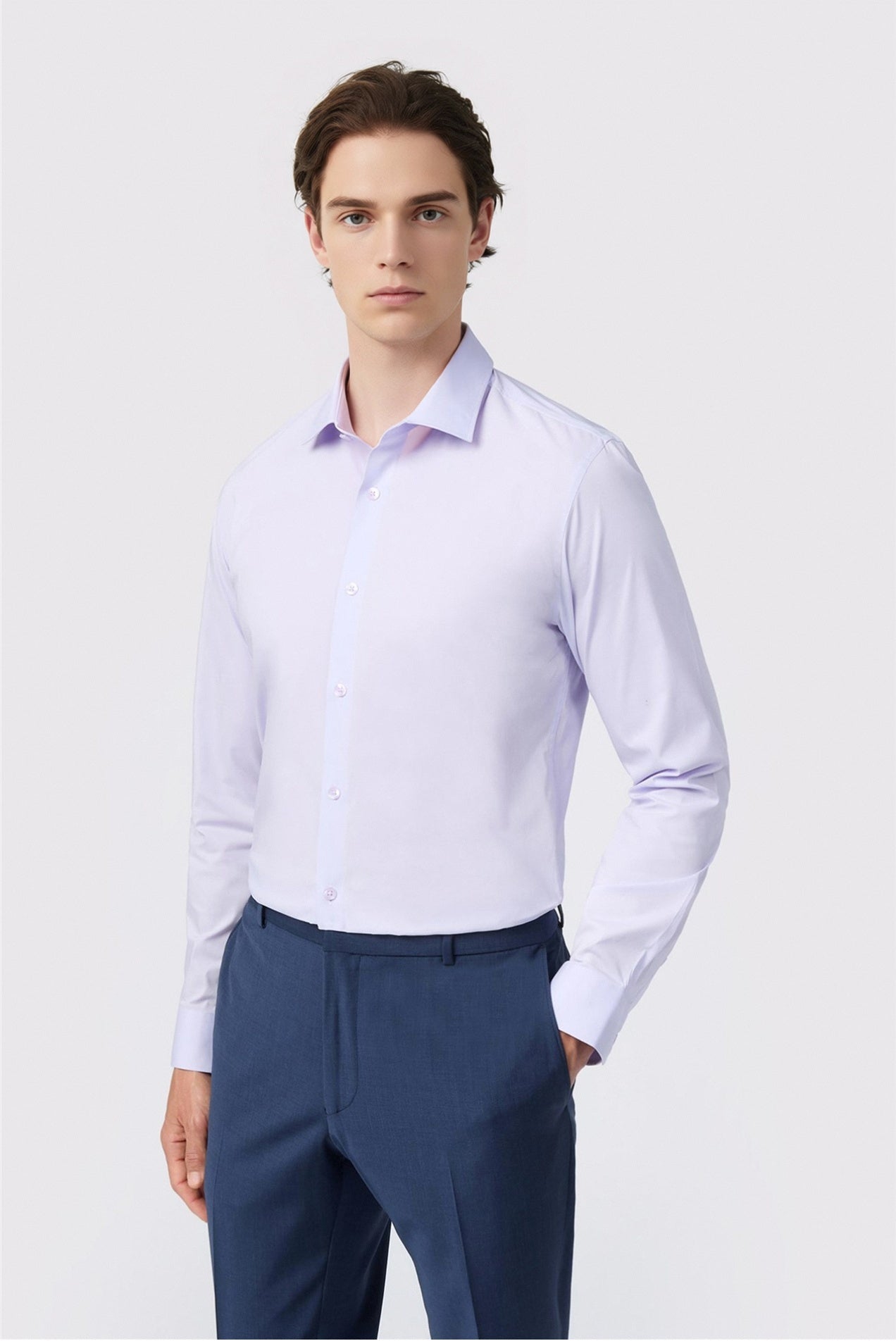 Chic Lilac Men's Stretch Shirt Main image