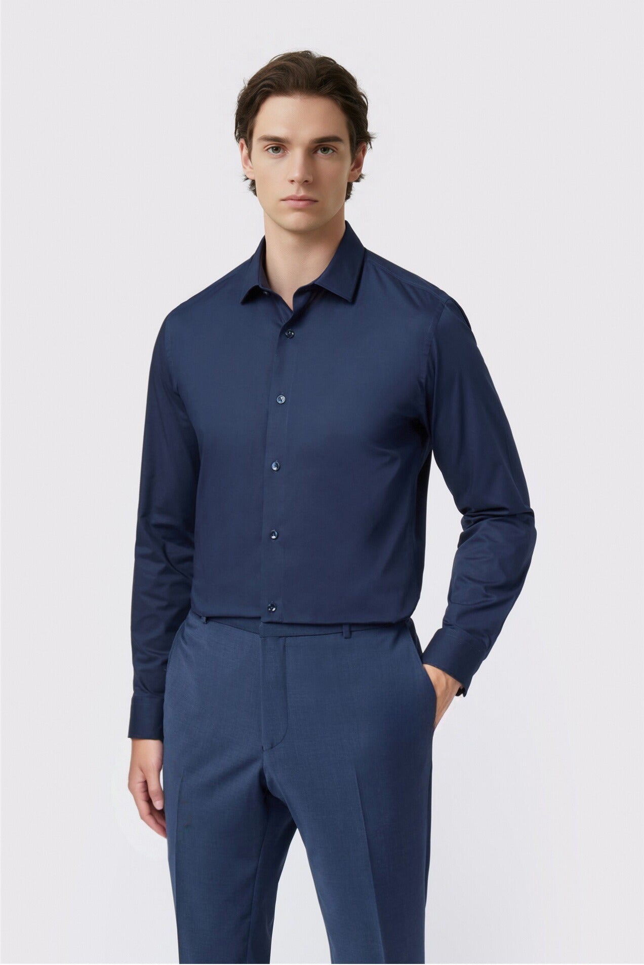 Modern Navy Men's Stretch Shirt Main image