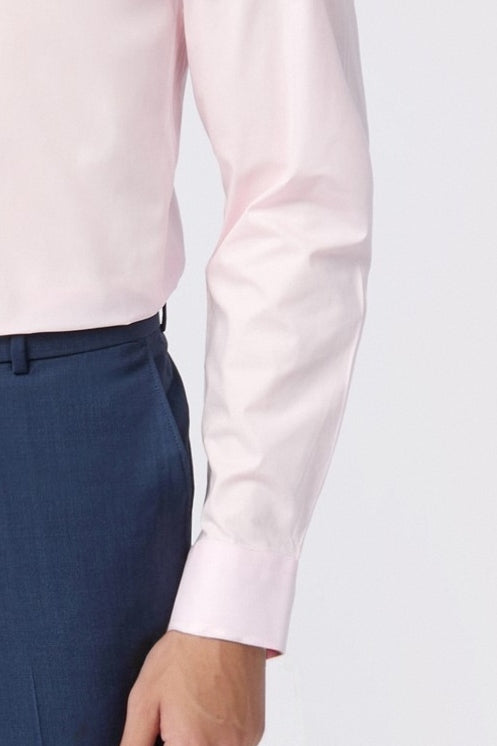 Trendy Light Pink Stretch Shirt