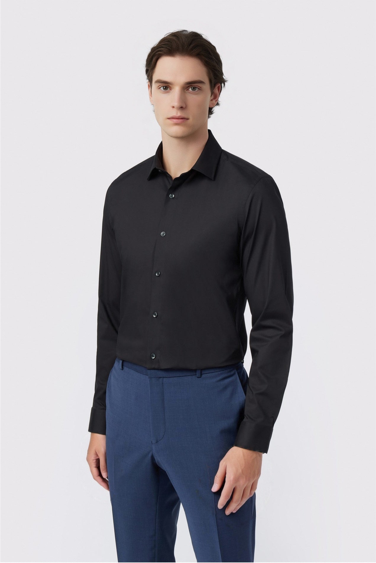 Formal Black Stretch Men Shirt Main image