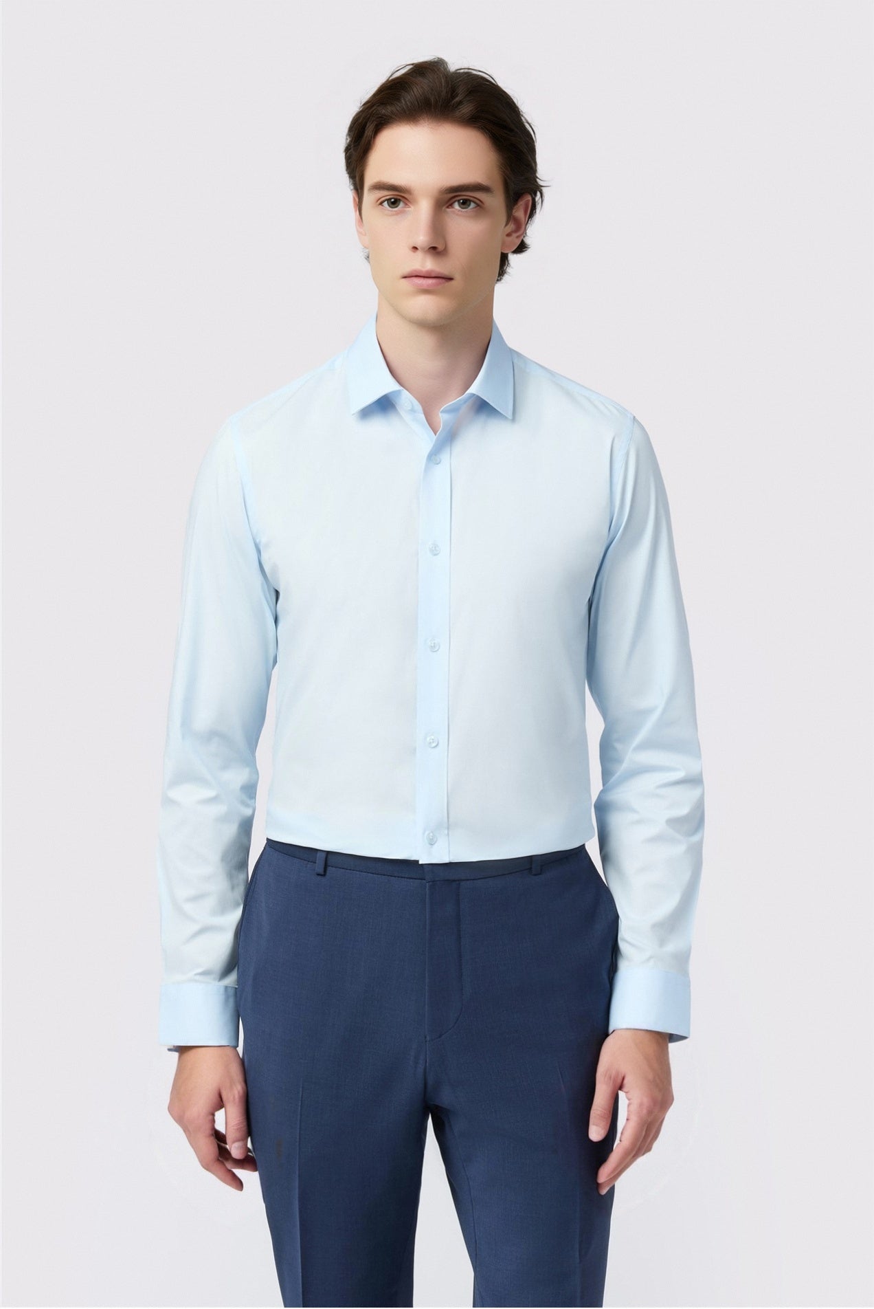 Classic Blue Stretch Men Shirt Main image