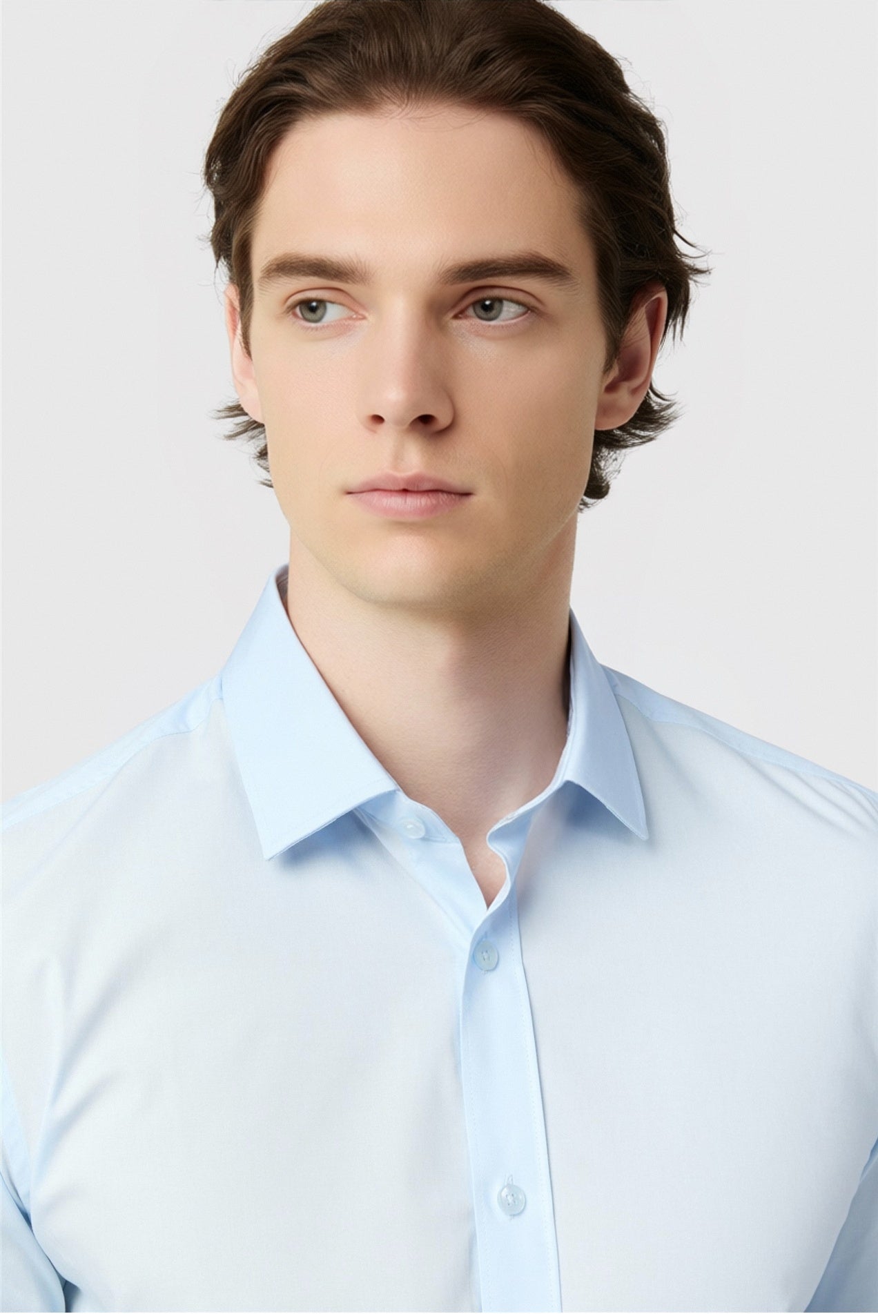 Classic Blue Stretch Men Shirt Secondary image