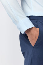 Classic Blue Stretch Men Shirt