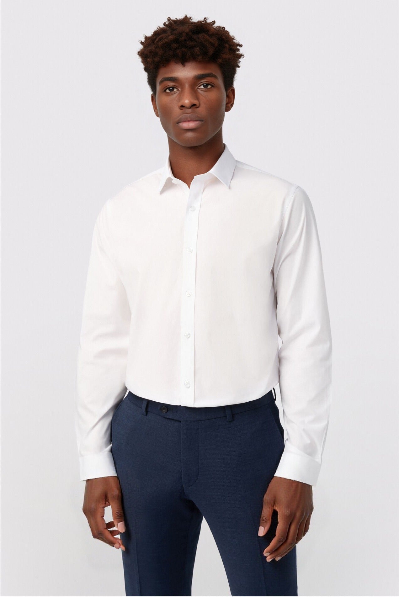 Best Fitted White Men Shirt Main image