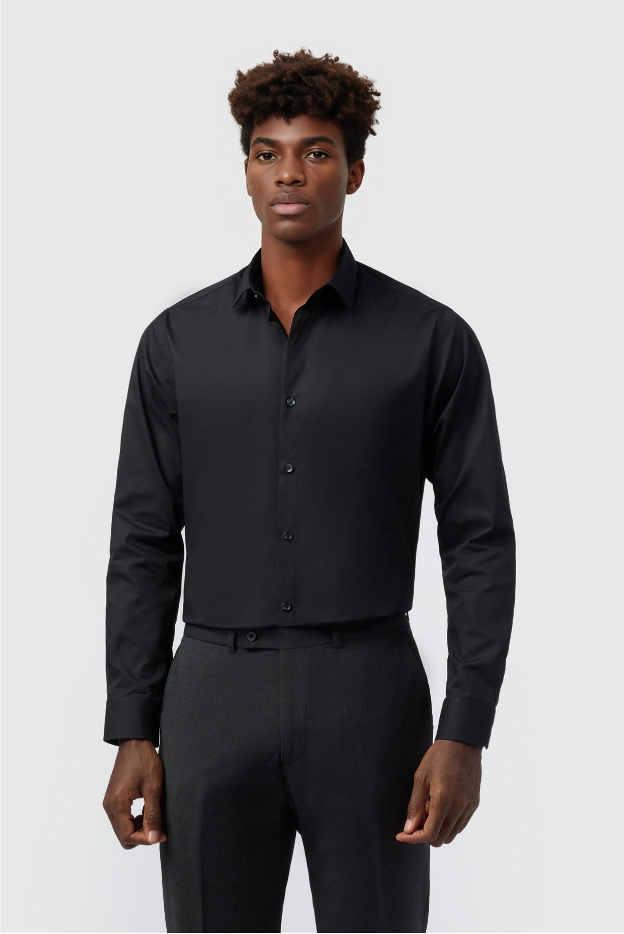 Modern Black Shirt For Men Main image