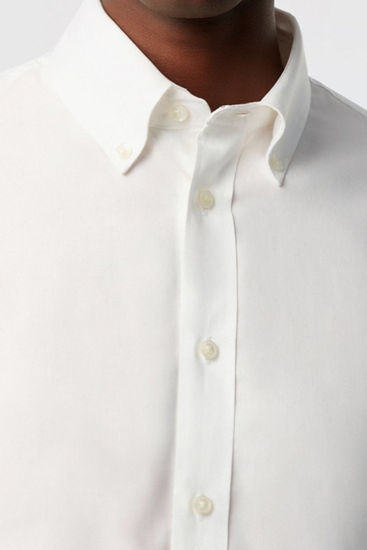 White Cotton Shirt For Men
