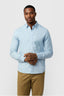 Textured Men's Blue Cotton Shirt