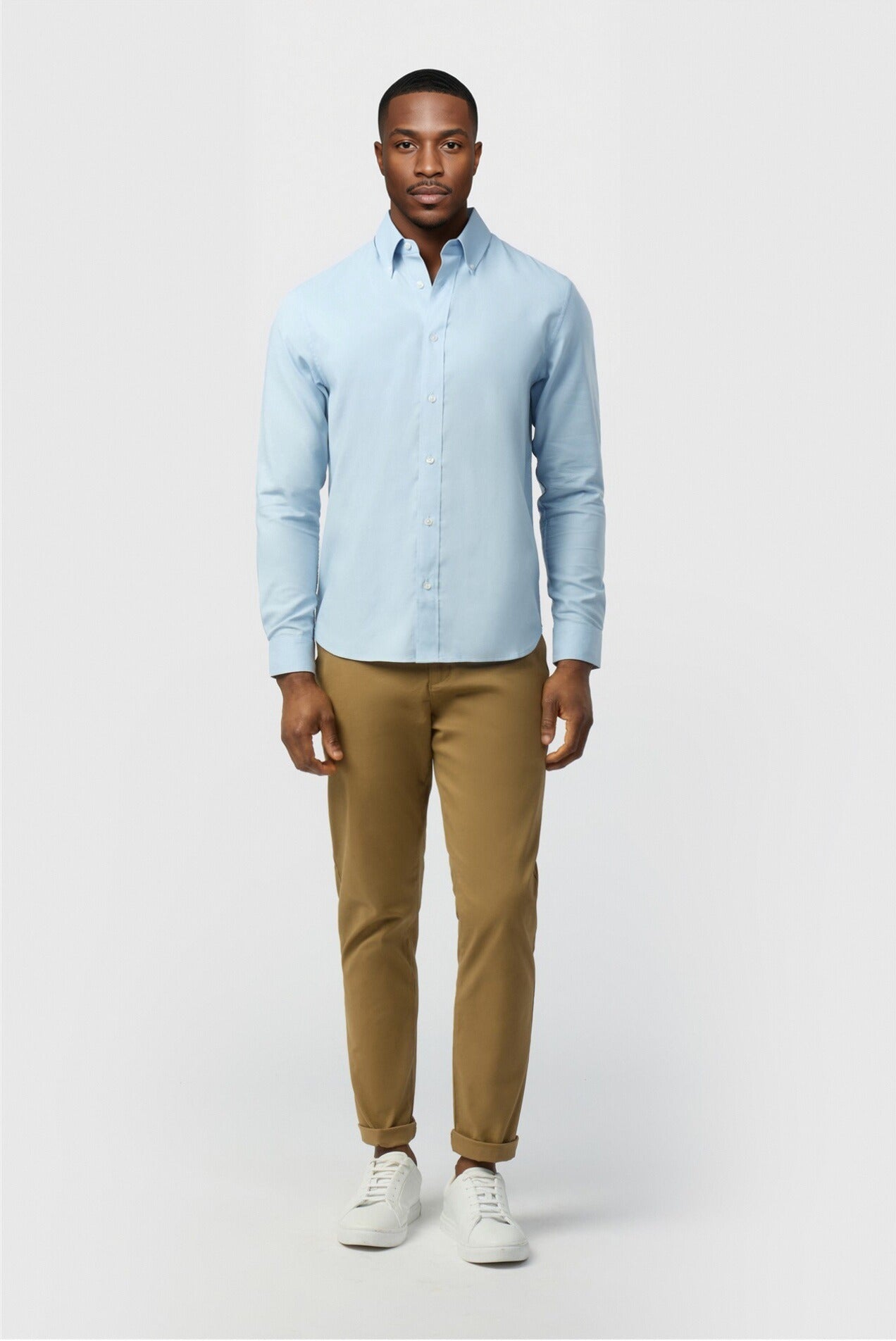Textured Men's Blue Cotton Shirt Secondary image