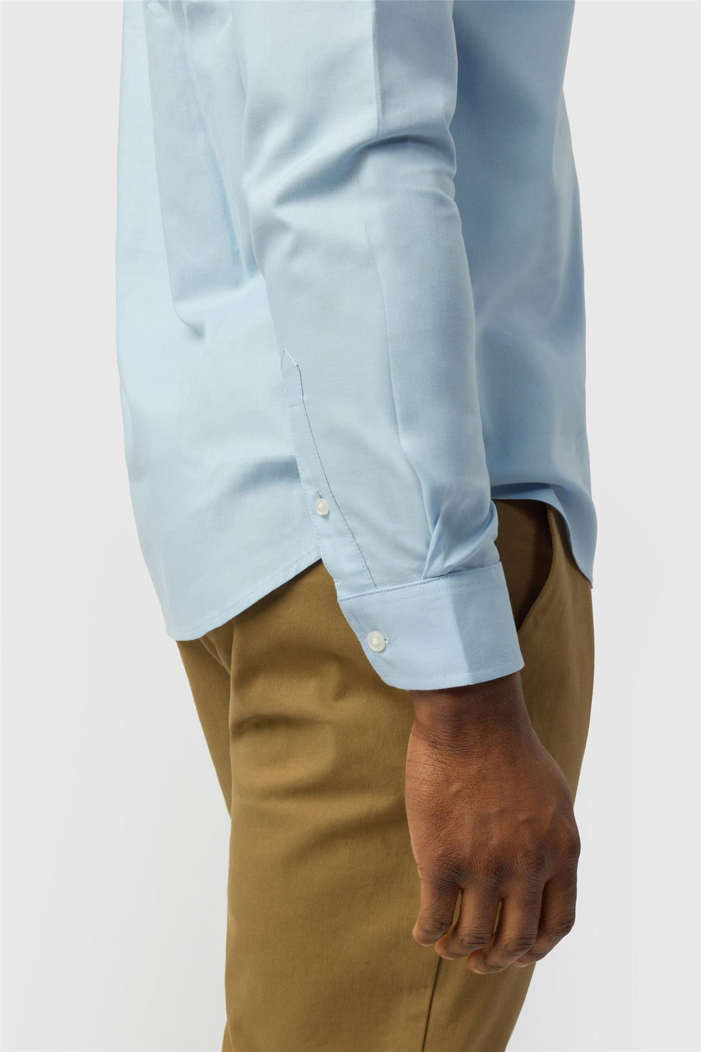 Textured Men's Blue Cotton Shirt