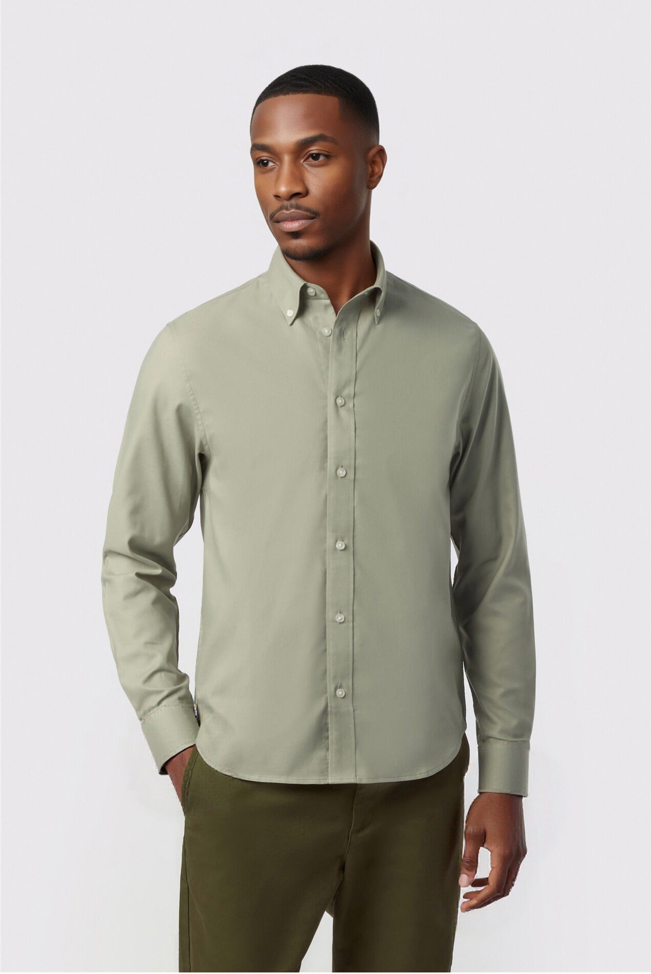 Premium Light Green Men's Cotton Shirt