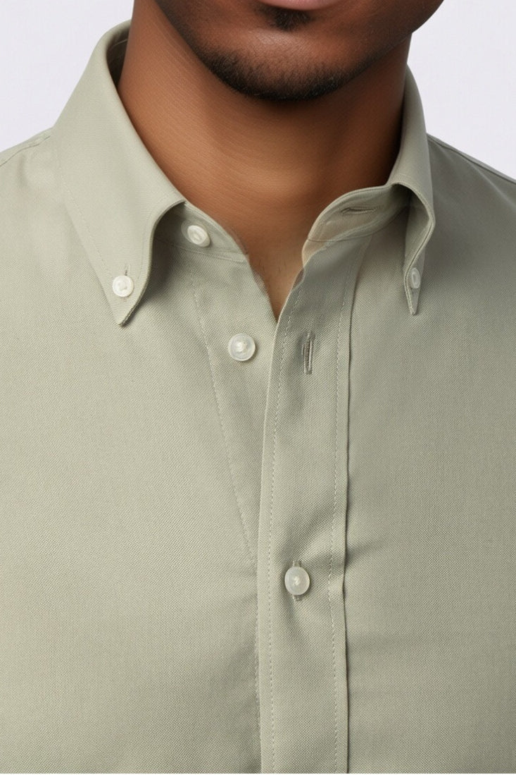 Premium Light Green Men's Cotton Shirt